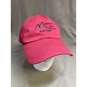 Red Mountain View Golf Club Embroidered Dad Hat Adjustable World Golf Collection
